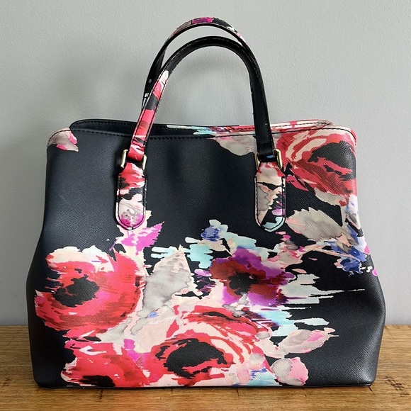 Kate Spade Black and Pink Floral Shoulder Bag - Picture 3 of 16